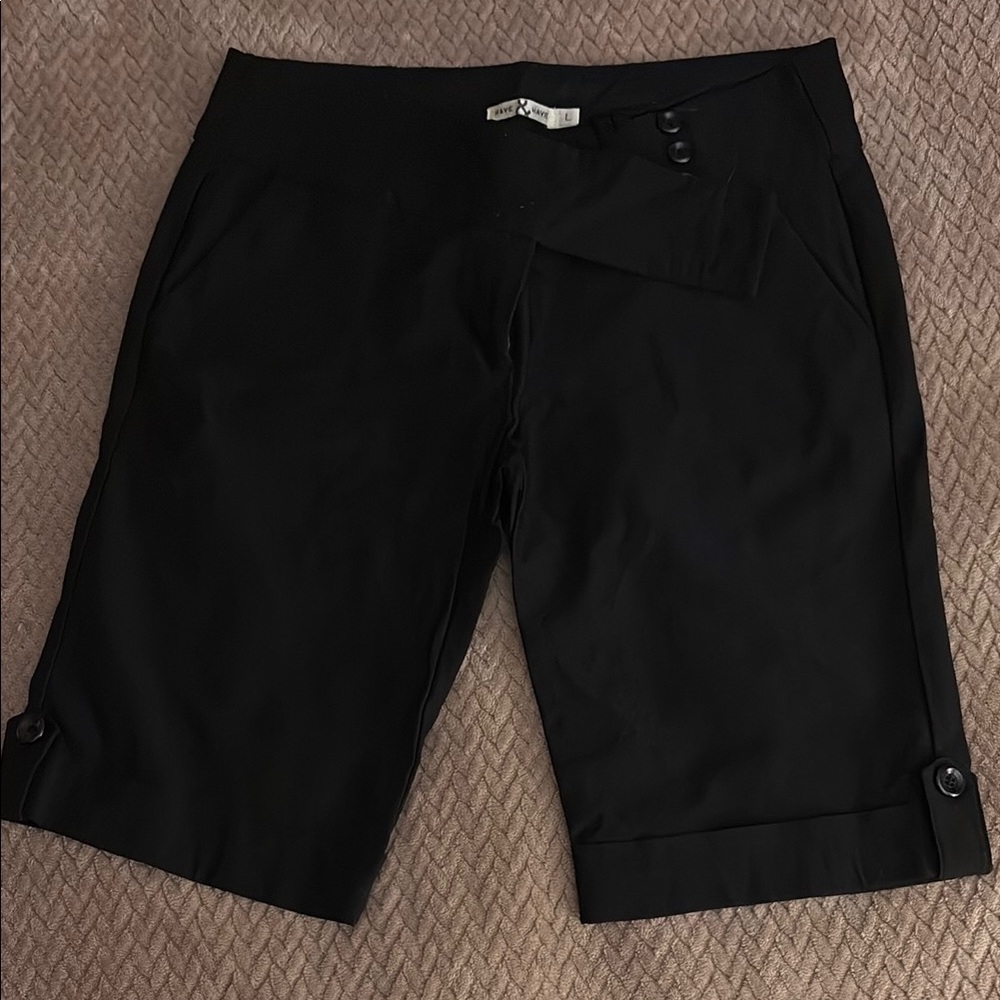 Junior’s Black Button-Detail Shorts